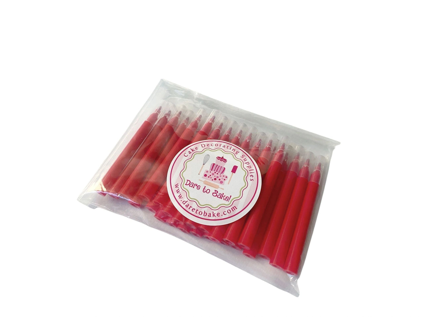 25 RED Mini edible ink markers for cookie decorating