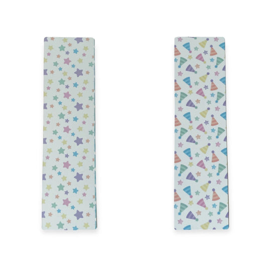Double Sided Bag Inserts 25 pcs- Pastel stars/ party hats