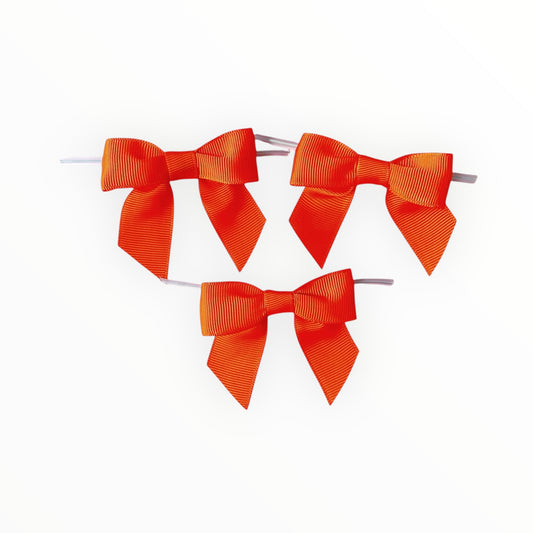 Autumn Orange Pre-tied Bow -50 pcs/ pack