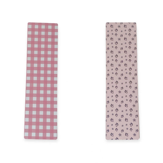 Double Sided Bag Inserts 25 pcs- Pink plaid/ butterflies