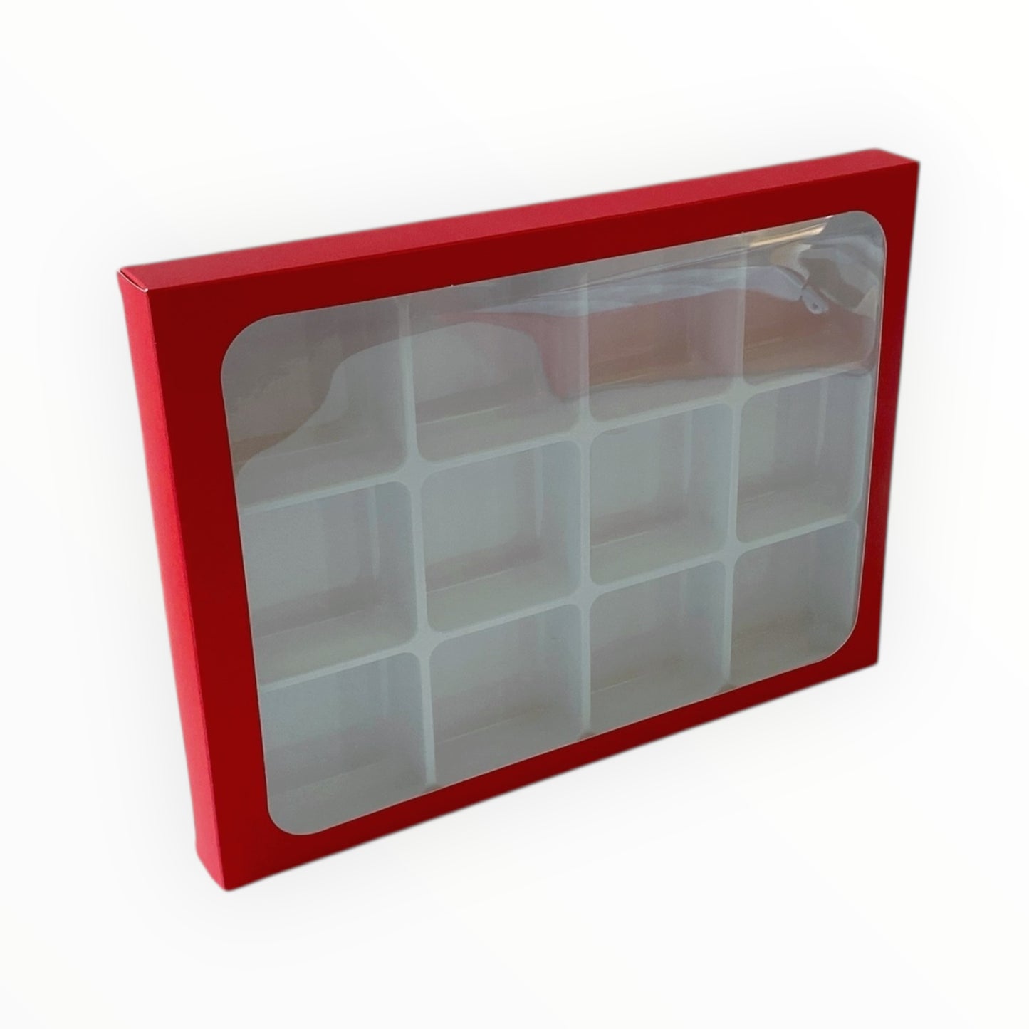 Red Boxes with insert Tray for 12 Mini Cookies