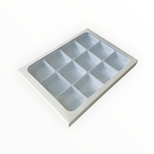 White Boxes with insert Tray for 12 Mini Cookies