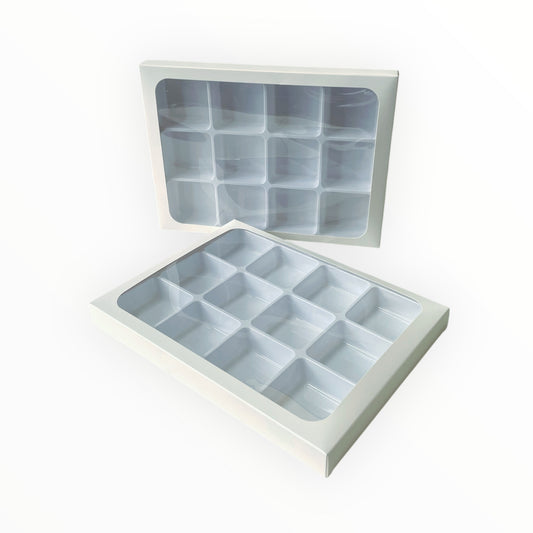 White Boxes with insert Tray for 12 Mini Cookies
