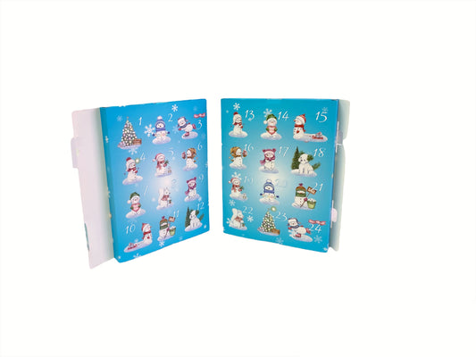 Snowmen Blue- 24 Days Advent Calendar