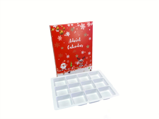Christmas Red- 12 Days Advent Calendar w/ trays
