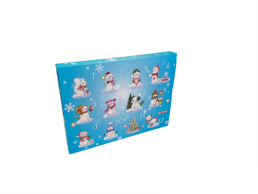 Snowmen Blue- 12 Days Advent Calendar w/ trays
