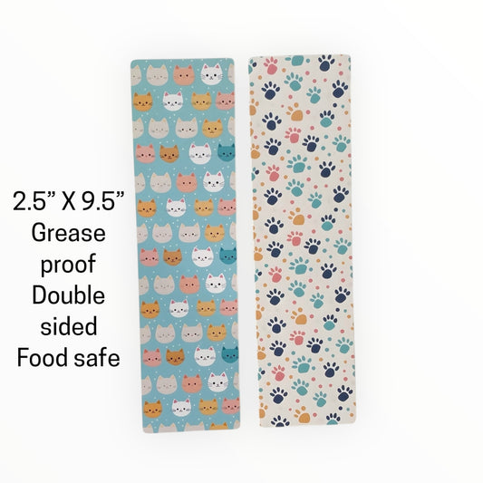 Double Sided Bag Inserts 25 pcs- Cat/ Kitty/ Paws