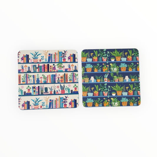 Square Double Sided Bag Inserts 25 pcs- Book Lovers/ Plant Lovers