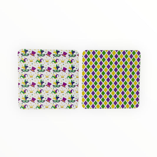 Square Double Sided Bag Inserts 25 pcs- Mardi Gras