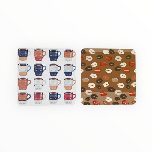 Square Double Sided Bag Inserts 25 pcs- Coffe Mug/ Coffee Beans