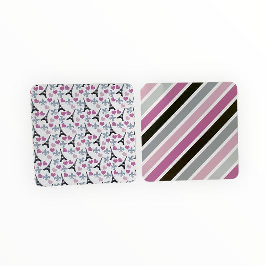 Square Double Sided Bag Inserts 25 pcs- Paris/ Eiffel Tower/ France