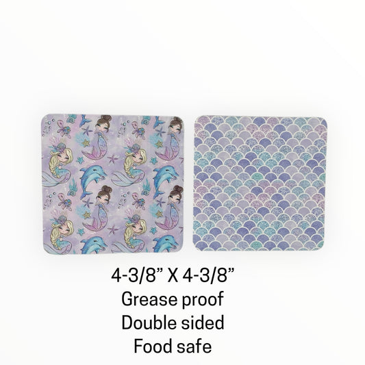 Square Double Sided Bag Inserts 25 pcs- Mermaid