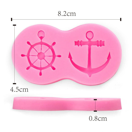 Anchor Ship Wheel silicone mold
