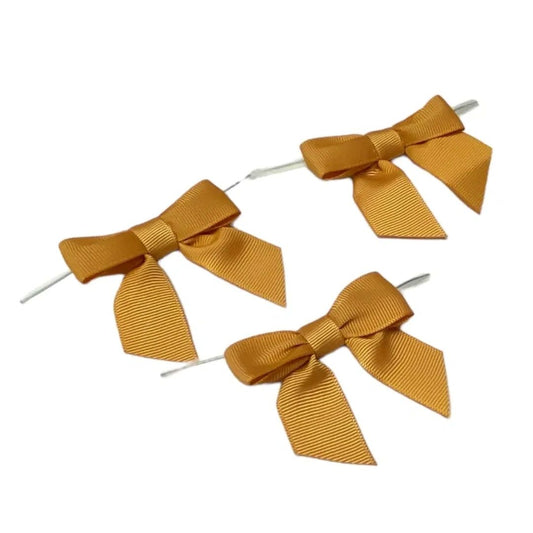 Old Gold Pre-tied Bow -50 pcs/ pack