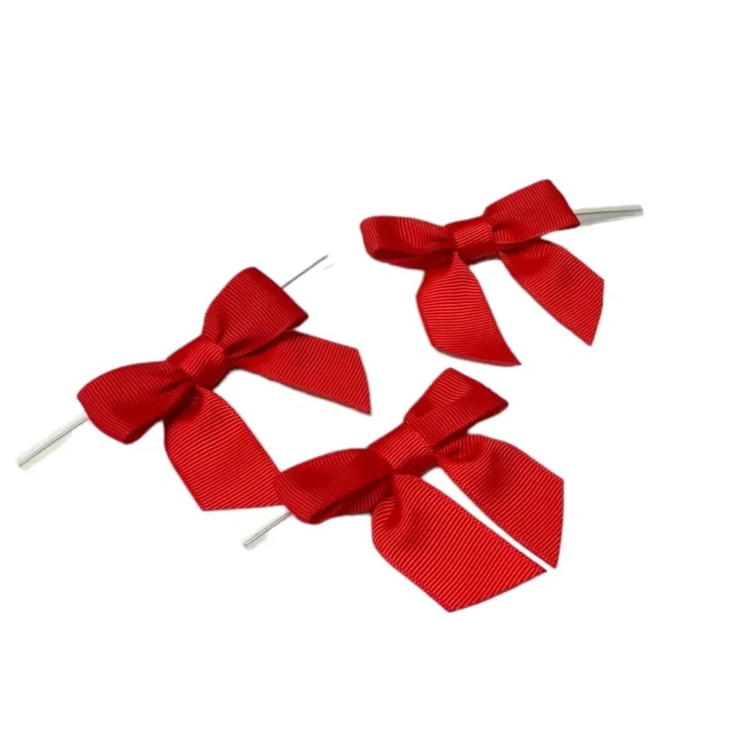 Poppy Red Pre-tied Bow -50 pcs/ pack