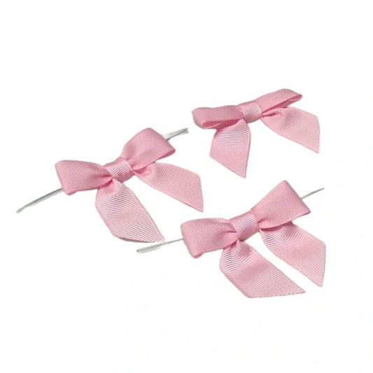Pearl Pink Pre-tied Bow -50 pcs/ pack