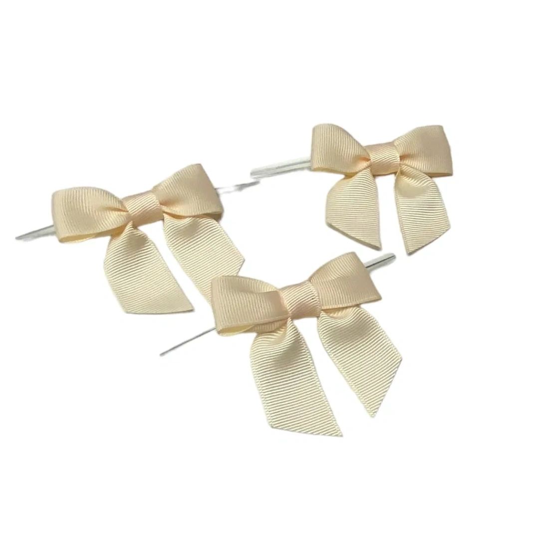 Cream Pre-tied Bow -50 pcs/ pack