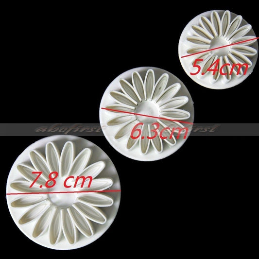 3 Piece Sunflower Fondant Plunger