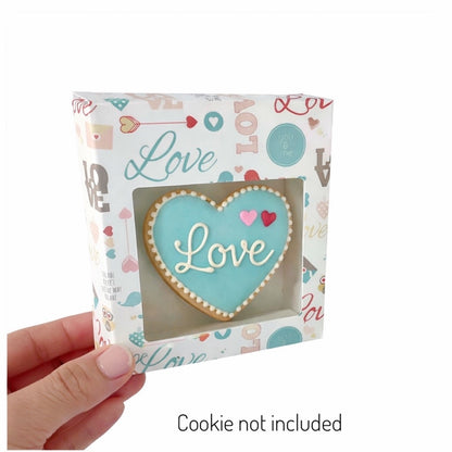 Small Cookie Box Valentine's Day (White)