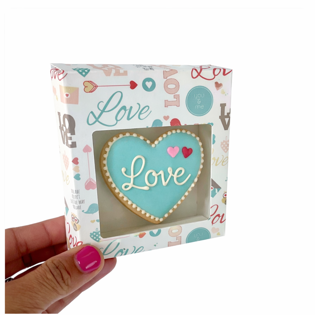 Small Cookie Box Valentine's Day (White)