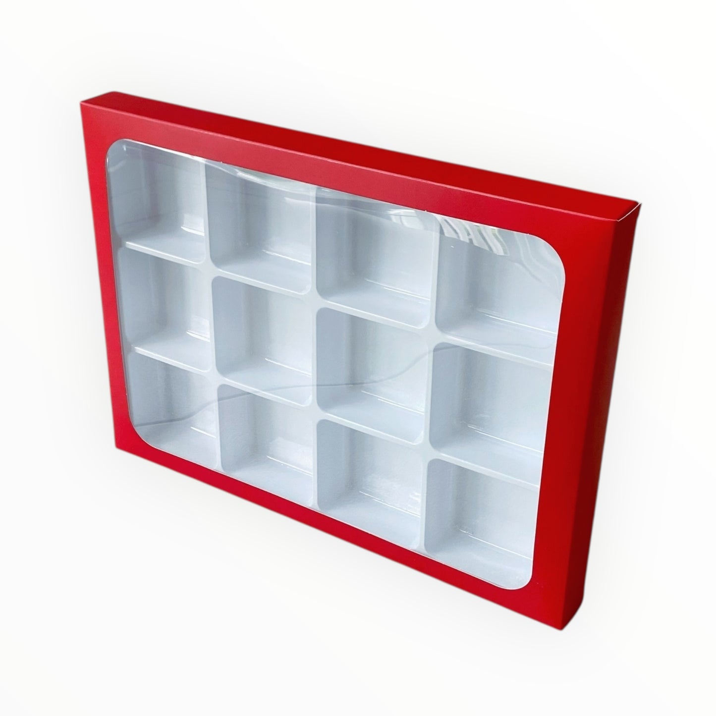Red Boxes with insert Tray for 12 Mini Cookies