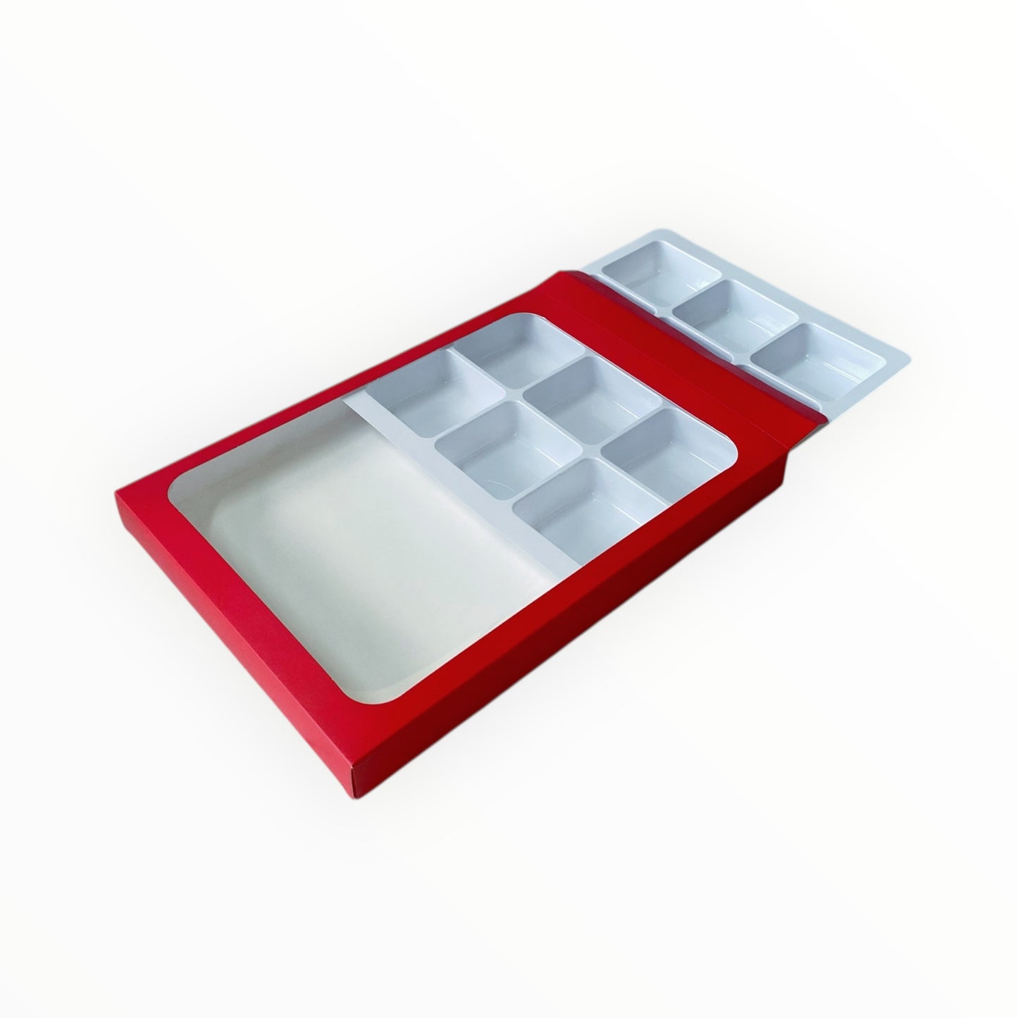 Red Boxes with insert Tray for 12 Mini Cookies