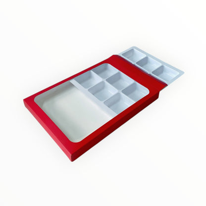 Red Boxes with insert Tray for 12 Mini Cookies
