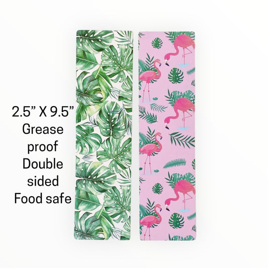 Double Sided Bag Inserts 25 pcs- Flamingo/ Tropical Leaves